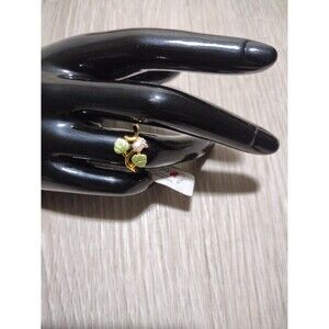 Local Artisan Handmade Ring - Rosebud & Leaves -  Size 7